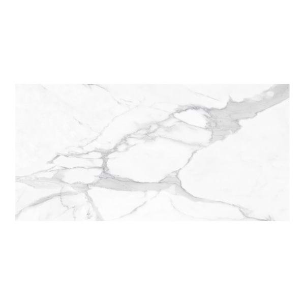 Luminere Statuario Nuovo White 24x48 Polished Porcelain Tile