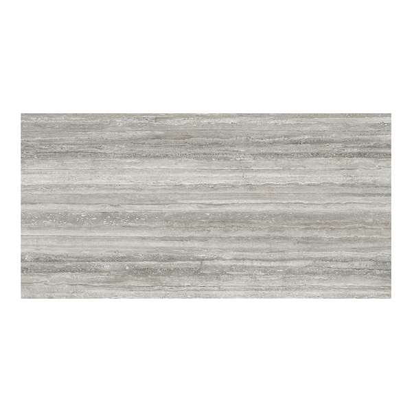 Luminere Travertino Instrata Gray 24x48 Matte Porcelain Tile