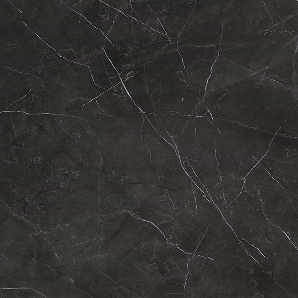 Luminere Nero Venato Black 32x32 Matte Porcelain Tile