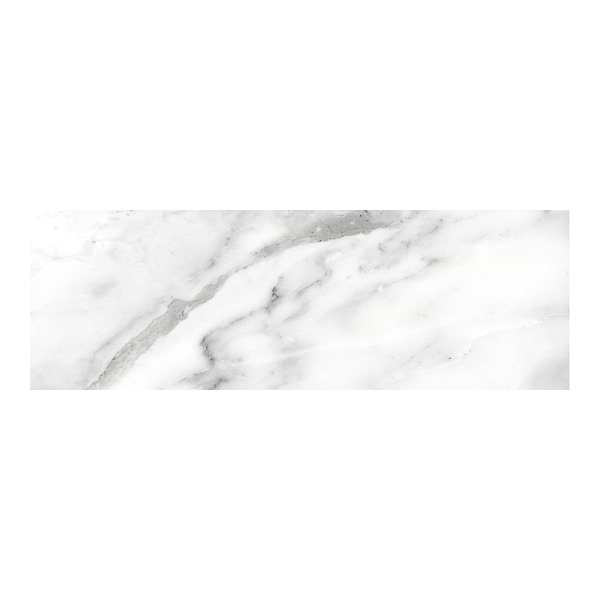 Luminere Arabescato White 4x12 Polished Porcelain Tile in White, View 2, open zoomed image