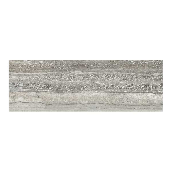Luminere Travertino Instrata Gray 4x12 Matte Porcelain Tile