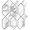 Luminere Arabescato White Polished Modella Porcelain Mosaic Tile