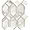 Luminere Calacatta Paonazzo White Polished Modella Porcelain Mosaic Tile