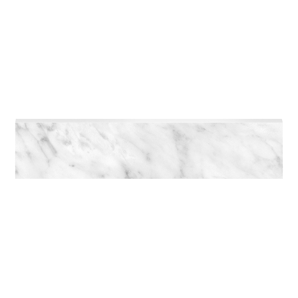 Luminere Carrara Gioia White 3x12 Polished Porcelain Bullnose in White, View 1