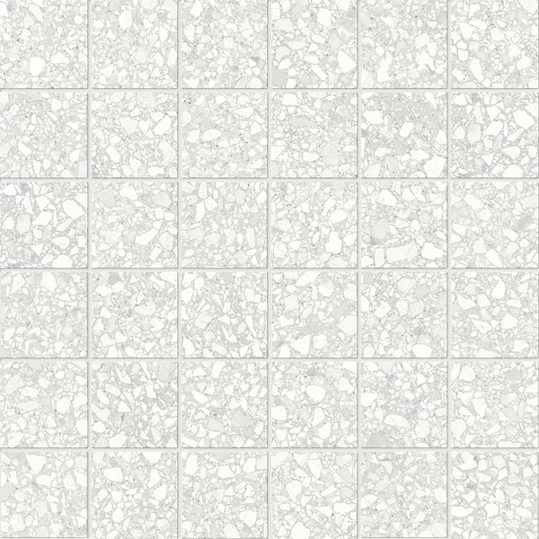 Aggretto Pearl Gray 2x2 Matte Porcelain Mosaic Tile in Light Gray, View 1