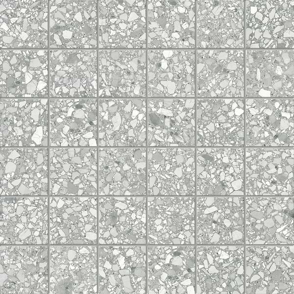 Aggretto Ash Gray 2x2 Matte Porcelain Mosaic Tile in Gray, View 1