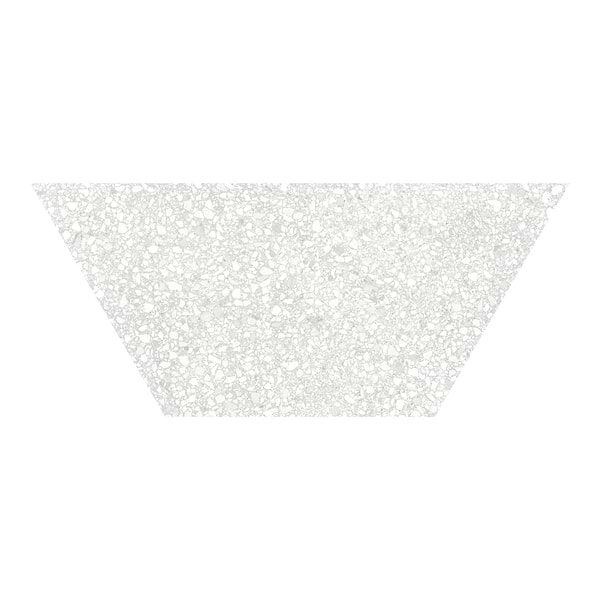 Aggretto Pearl Gray 10x24 Half Hexagon Matte Porcelain Tile in Light Gray, View 1