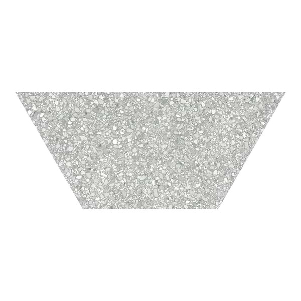 Aggretto Ash Gray 10x24 Half Hexagon Matte Porcelain Tile in Gray, View 1