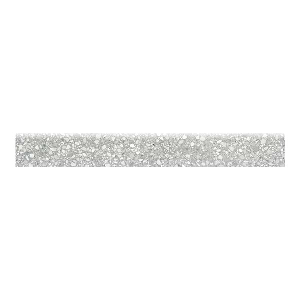 Aggretto Ash Gray 3x24 Matte Porcelain Bullnose in Gray, View 1