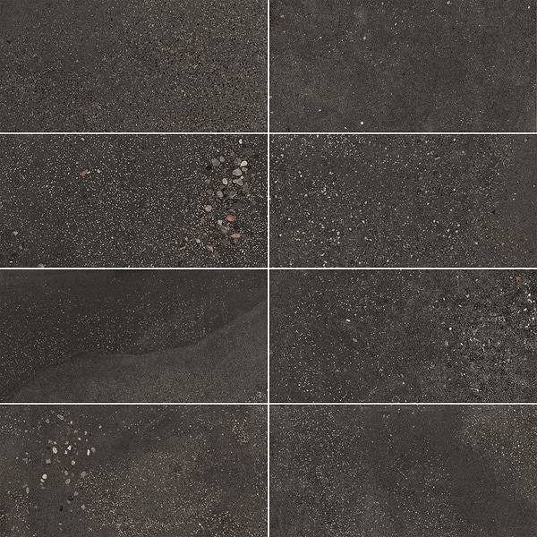 Arena Black 12x24 Matte Porcelain Tile in Charcoal, View 1