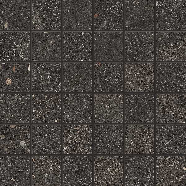 Arena Black 2x2 Matte Porcelain Mosaic Tile in Charcoal, View 1