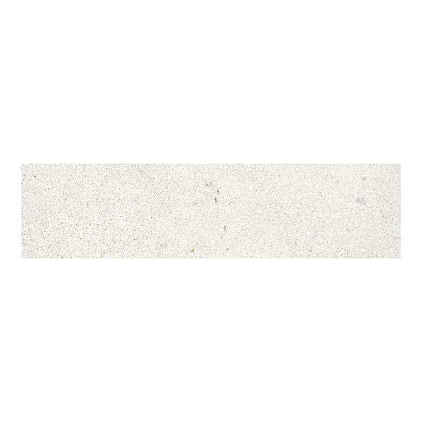 Arena White 3x12 Matte Porcelain Bullnose in Stone White, View 1