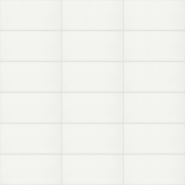 Palette Canvas White 8x16 Glossy Ceramic Tile in Warm White, View 1