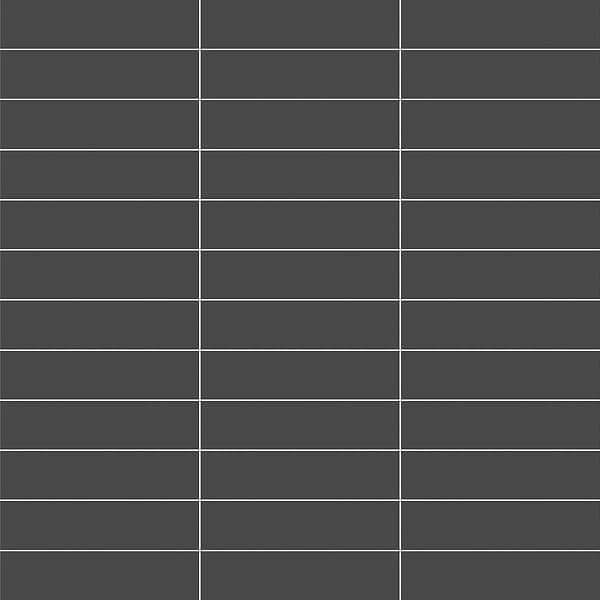 Palette Retro Black 4x16 Glossy Ceramic Tile in Black, View 1