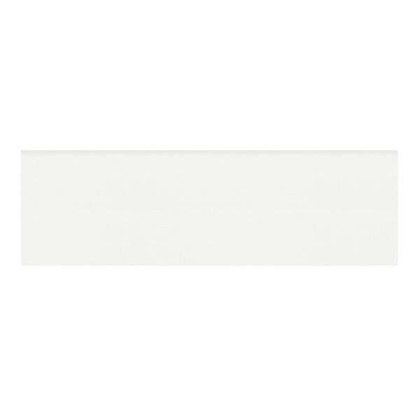 Palette Canvas White 2x6 Glossy Ceramic Bullnose in Warm White, View 1