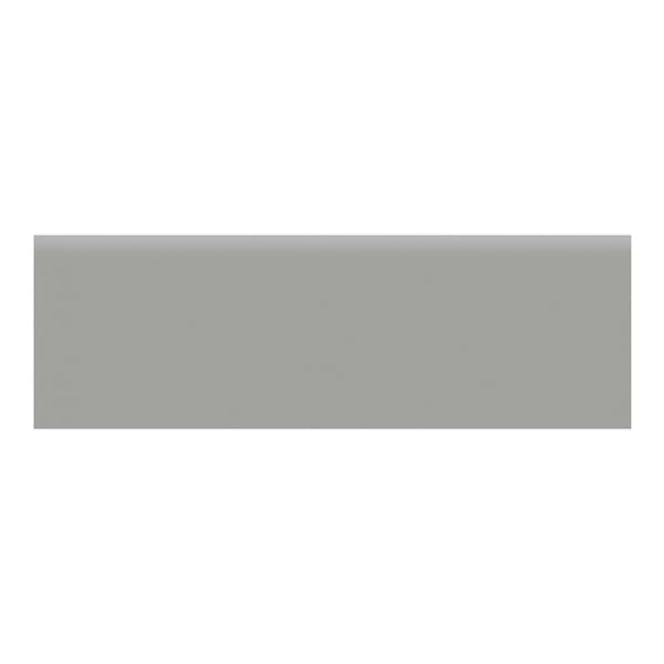 Palette Cement Chic Gray 2x6 Glossy Ceramic Bullnose in Dark Gray, View 1