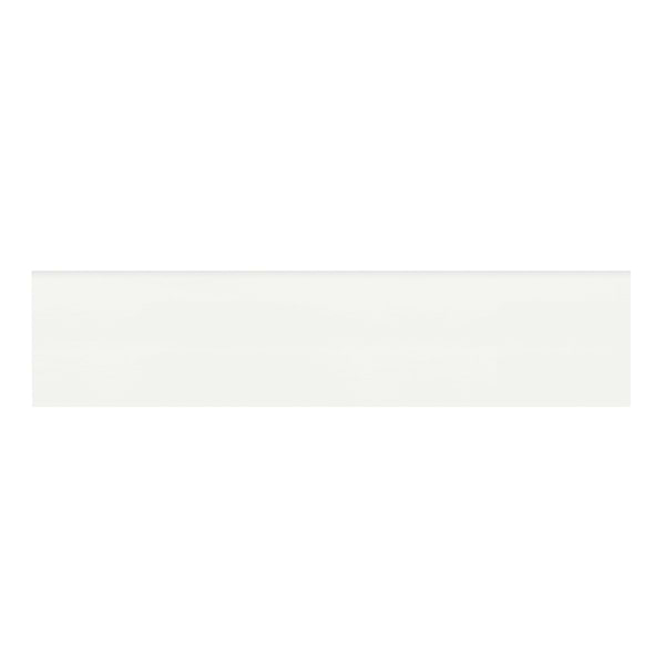 Palette Canvas White 2x8 Matte Ceramic Bullnose in Warm White, View 1