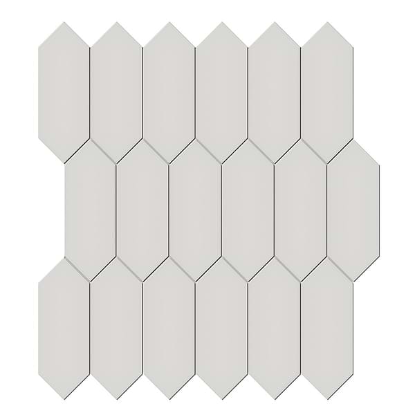 Palette Halo Gray 2x5 Matte Ceramic Mosaic Tile in Greige, View 1