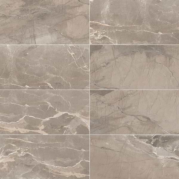Definite Taupe Beige 12x24 Matte Porcelain Tile in Taupe, View 1