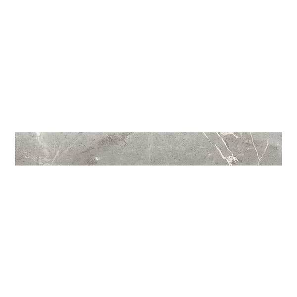Definite Dark Gray 3x24 Matte Porcelain Bullnose in Dark Gray, View 1