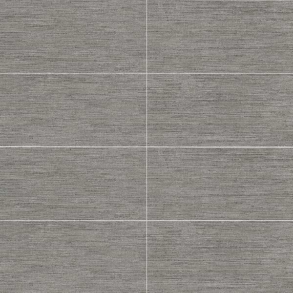 Textiles Quilt Gray 12x24 Matte Porcelain Tile in Dark Gray, View 1