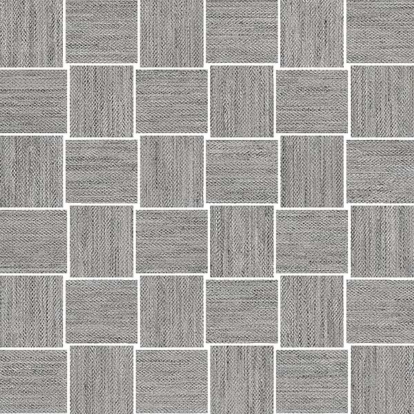 Textiles Quilt Gray 2x2 Matte Porcelain Mosaic Tile in Dark Gray, View 1
