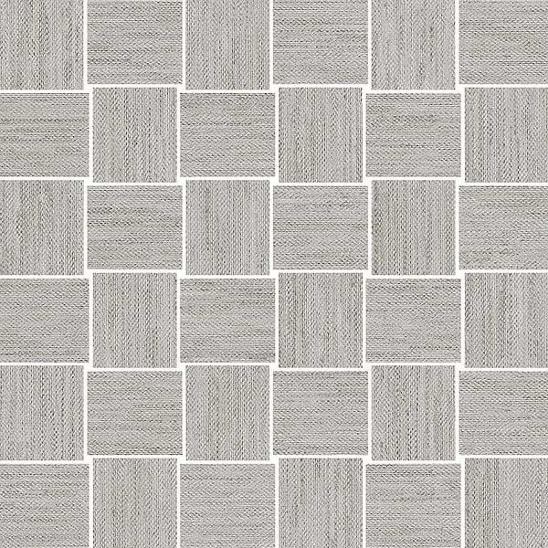 Textiles Wool Gray 2x2 Matte Porcelain Mosaic Tile in Gray, View 1