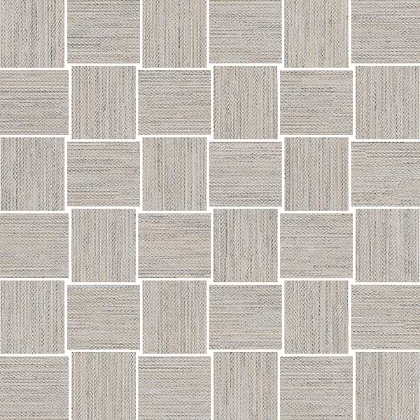 Textiles Rope Beige 2x2 Matte Porcelain Mosaic Tile in Taupe, View 1