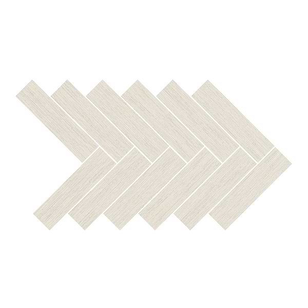 Textiles Cotton Beige 10x24 Herringbone Matte Porcelain Mosaic Tile in Ivory, View 1