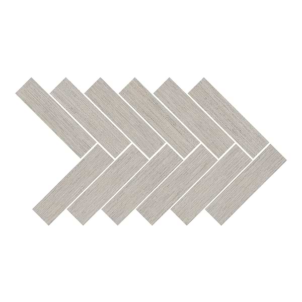 Textiles Rope Beige 10x24 Herringbone Matte Porcelain Mosaic Tile in Taupe, View 1