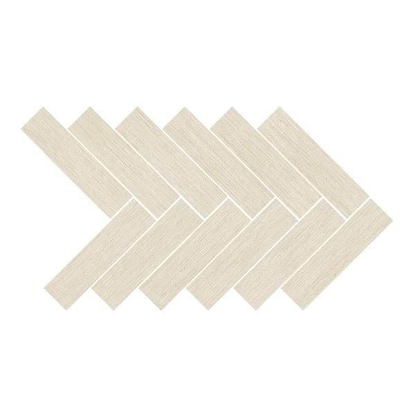 Textiles Yarn Beige 10x24 Herringbone Matte Porcelain Mosaic Tile in Beige & Cream, View 1
