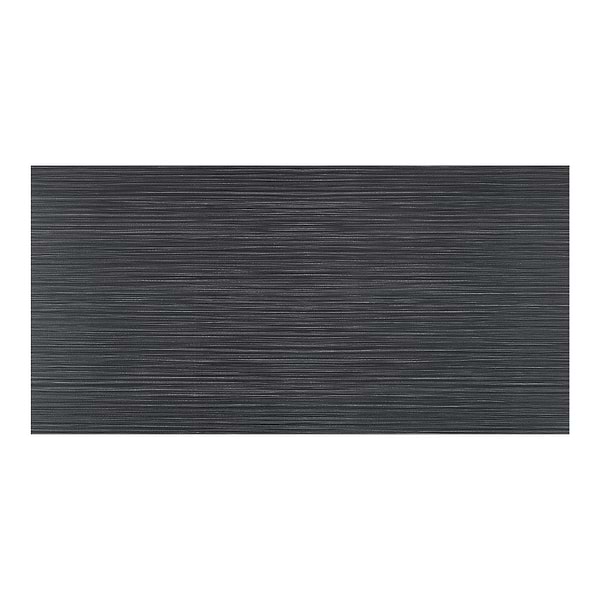 Ripple Nero Black 12x24 Matte Porcelain Tile