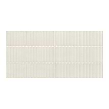 Cristal Blanc White Flute 12x24 Glossy Ceramic Tile