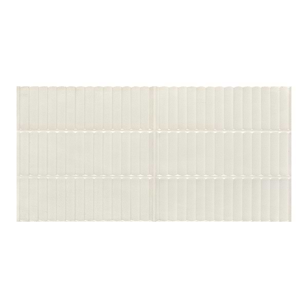 Cristal Blanc White Flute 12x24 Glossy Ceramic Tile