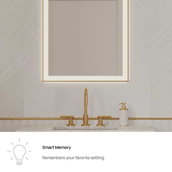 Aviva Brushed Black 24x40" Arched Aluminum Framed LED Wall Mount Bathroom Vanity Mirror in Brushed Black, View 4, open zoomed image