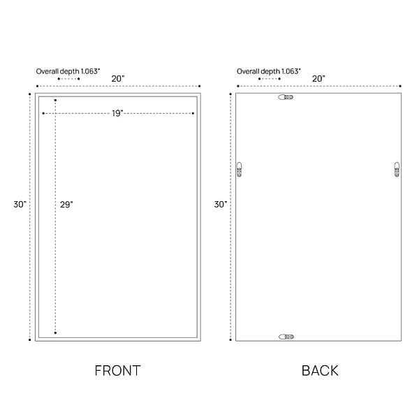Everyday Dusk Silver 20x30" Rectangle Mirror