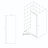 DreamLine Linea 34x72" Reversible Shower Screen with Clear Glass in  Brushed Nickel