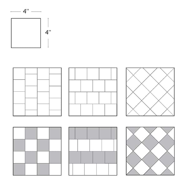 Montauk Terracotta 4x4 Mixed Finish Ceramic Tile