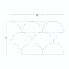 Moonrise Rosa Norvegia Pink Polished Marble Waterjet Mosaic Tile