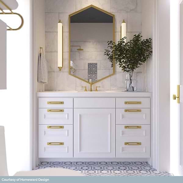Cosmos Carrara & Moonstone 4" Hexagon Marble Polished Mosaic Tile