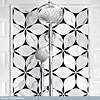 Evangeline Nero Marquina & Calacatta Polished Marble Tile- Black & White Floral