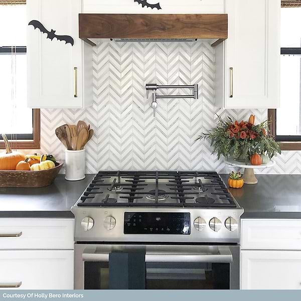Talon Carrara & White Thassos 1x4 Marble Polished Mosaic Tile