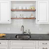Loft Super White Polished Glass Mosaic; in White Glass; for Backsplash, Bathroom Wall, Kitchen Wall, Shower Wall, Wall Tile; in Style Ideas Beach, Contemporary