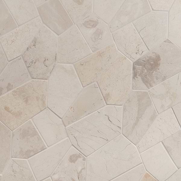 Nature Organica Lovina White Honed Marble Mosaic Tile