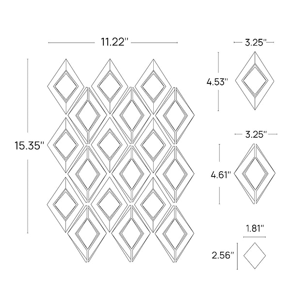 Nabi Jewel Tundra Gray 3D Crackled Glossy Glass Mosaic Tile