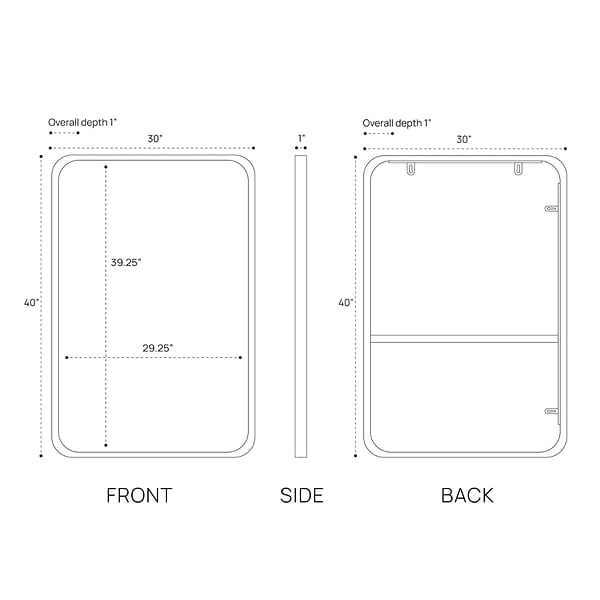 Netta Silver Metal 30x40  Mirror