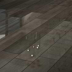 DuJour Charcoal Gray 8x48 Polished Porcelain Wood Look Tile