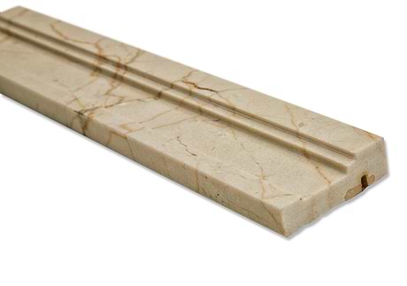 Novel Crema Marfil 2x12 Marble Chair Rail Liner