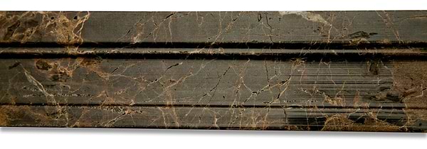 Novel Dark Emperador 2x12 Marble Chair Rail Liner