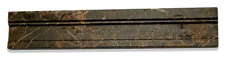 Novel Dark Emperador 2x12 Marble Chair Rail Liner